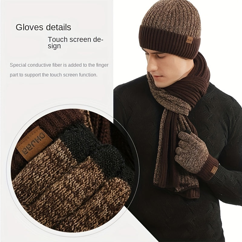 Winter Sports Three Piece Set - Gloves, Scarf, Hat