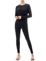 Women's Thermal Underwear Set Long Sleeve Crew Neck Tops & Pants