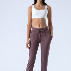 Stretchy Drawstring Running Pants Casual Joggers with Pocket