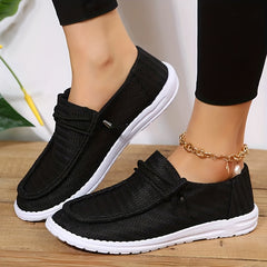 Women's Lace Up Boat Shoes Lightweight Canvas Shoes