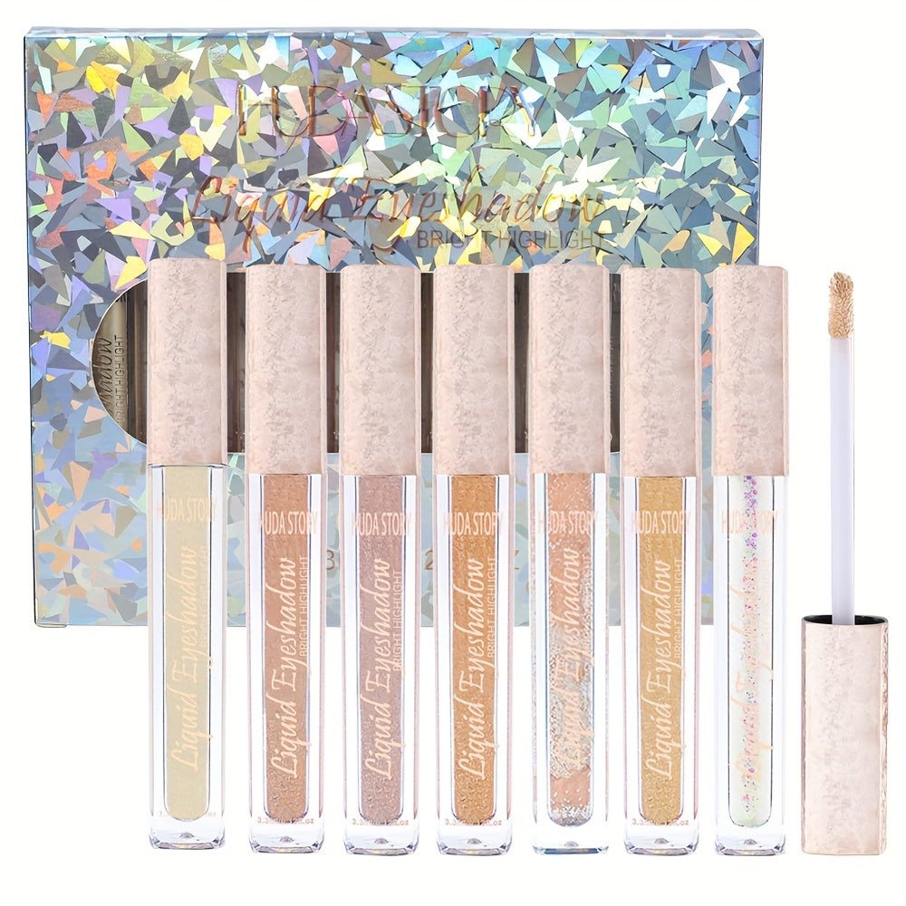 Pearly Eyeshadow Set & Lip Gloss Sparkling Cosmetics