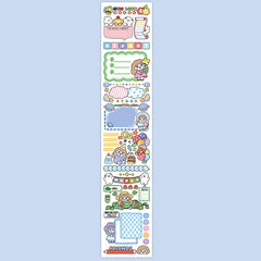 Cartoon Holographic Sticker Long Strap Tape 4pcs 13.78in 2.76in