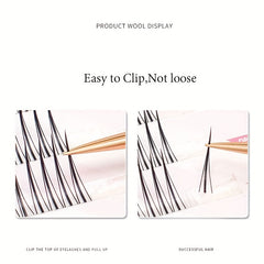 DIY Eyelash Extension Segmented False Eyelashes Little Devil Double Fishtail