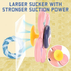 3pcs Cartoon Flower Suction Spinning Toy 0-3 Years Old Baby Teether Bath Toys
