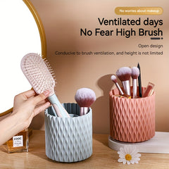 360 Rotating Cosmetic Brush Storage Bucket Desktop Organizer