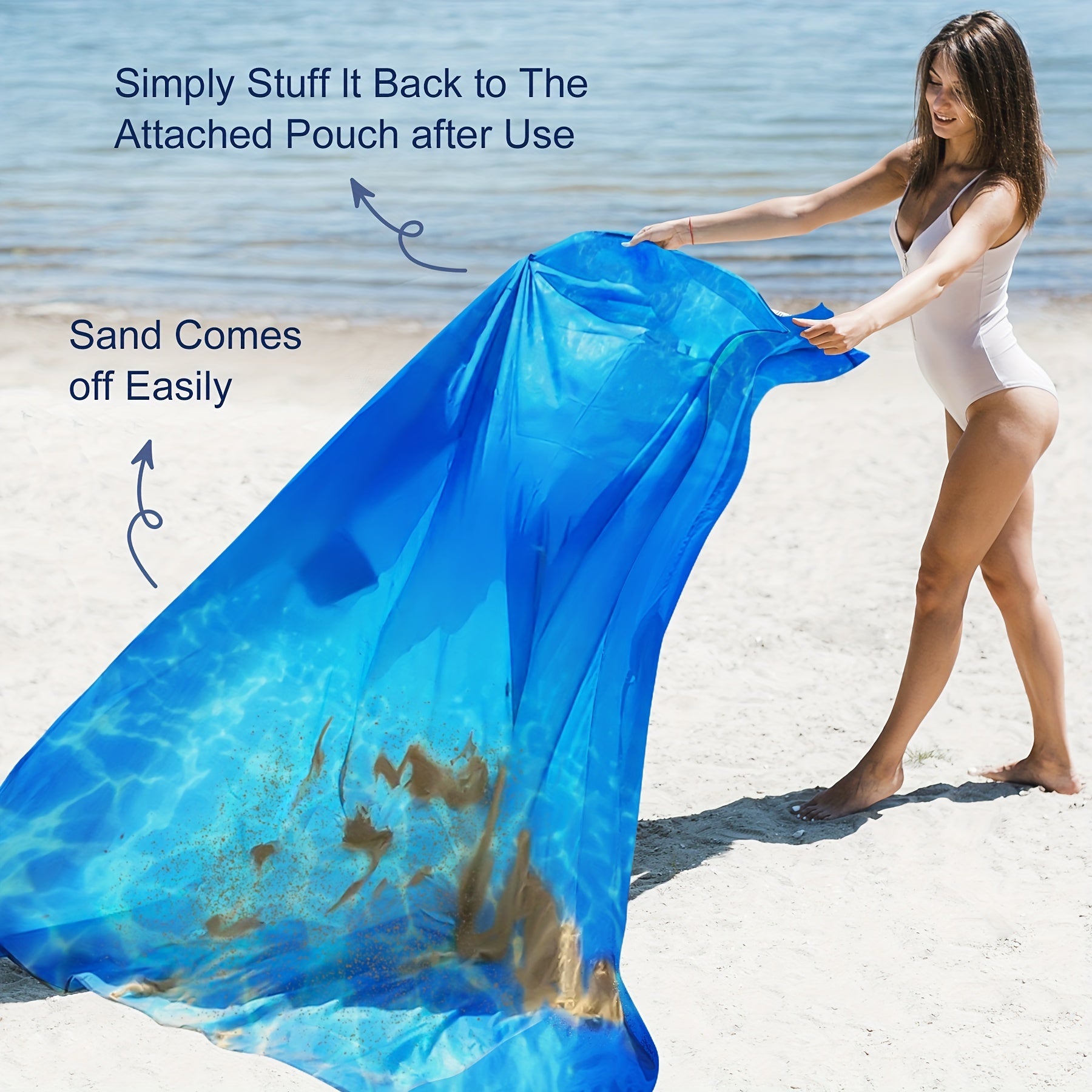 Waterproof Foldable Beach Mat Plaid Outdoor Camping