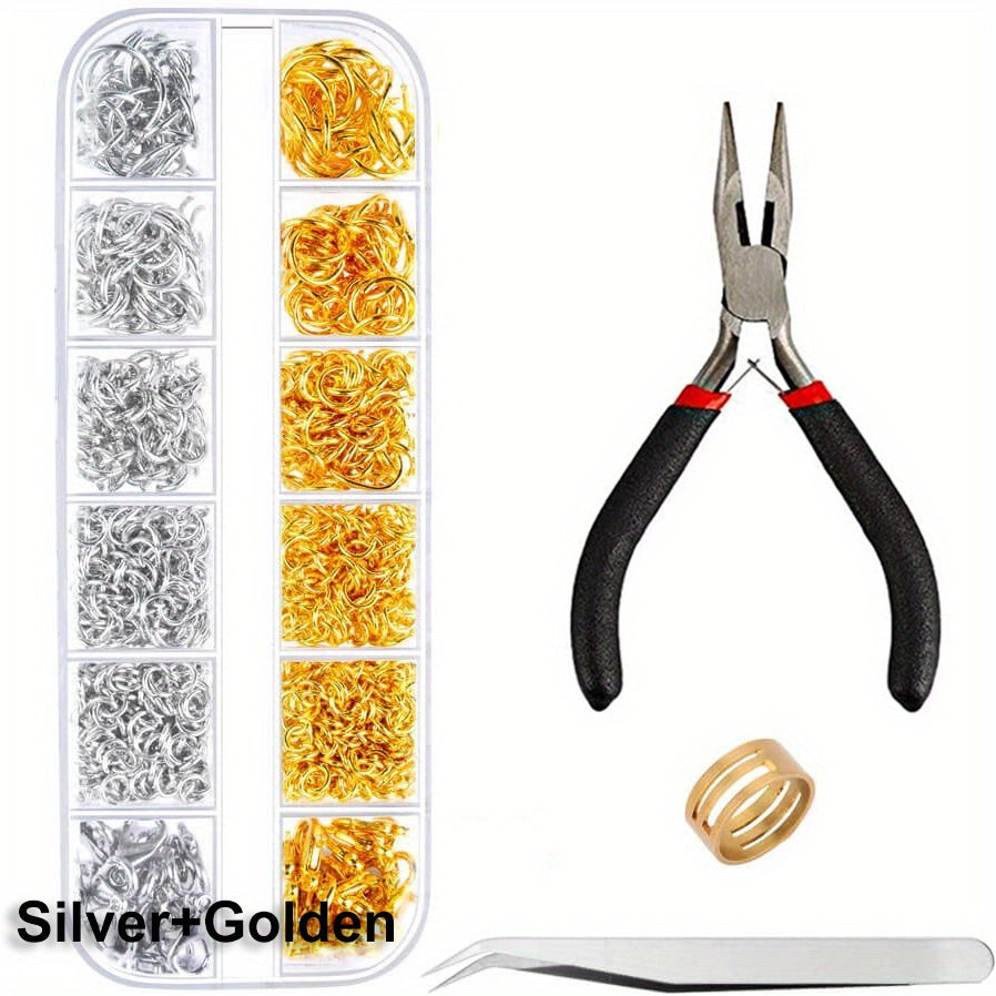 1200pcs Jump Rings Set For Jewelry Making Kit With Lobster Clasps And Closures