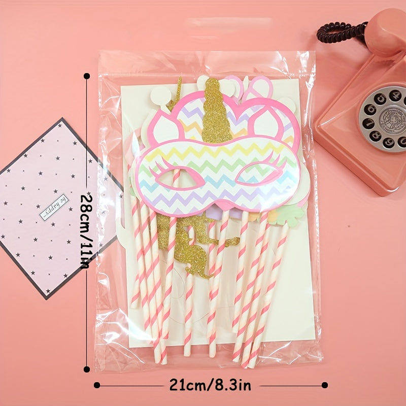 12pcs Cartoon Party Theme Paper Cards Kids Birthday Decor