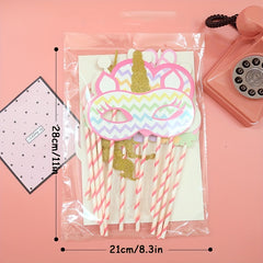 12pcs Cartoon Party Theme Paper Cards Kids Birthday Decor