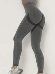 Women's Fitness Stretchy Sport Leggings Solid Tummy Control Tight Pan