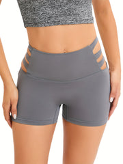 Sexy Women's Activewear Waist Hollow Out Yoga Shorts