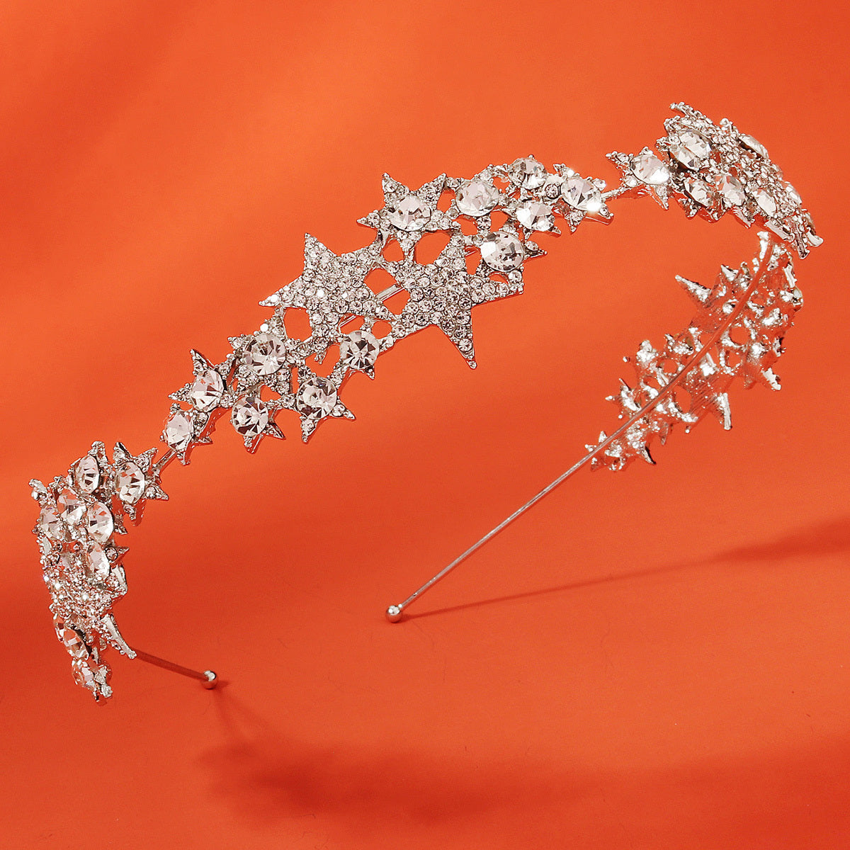 Crystal Stars Alloy Tiaras Crown for Women Prom Hair Accessories