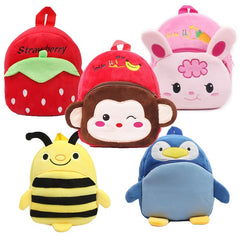 Girls Cartoon Plush Animal Backpack Shoulder Bag Coin Purse