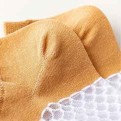 Girls Non-slip Invisible Heeled Socks Breathable Mesh Low Cut Ankle