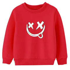 Fancy Smile Face Print Boys Long Sleeve Sweatshirt