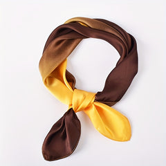 Gradient Square Scarf Bandana Silk Hair Ribbon Head Band