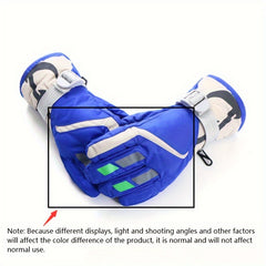 Youth Skiing Gloves, Windproof & Waterproof Winter Gloves for Outdoor Activities