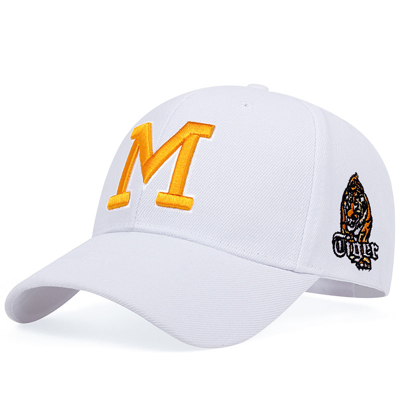 Men's M Letter Baseball Cap Tiger Hat