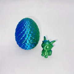 3D Printed Dragon Egg & Dragon Collectible Desktop Ornament