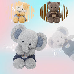 Plush Toy Elephant Cat Bear Suspenders Series Birthday Valentine's Gift
