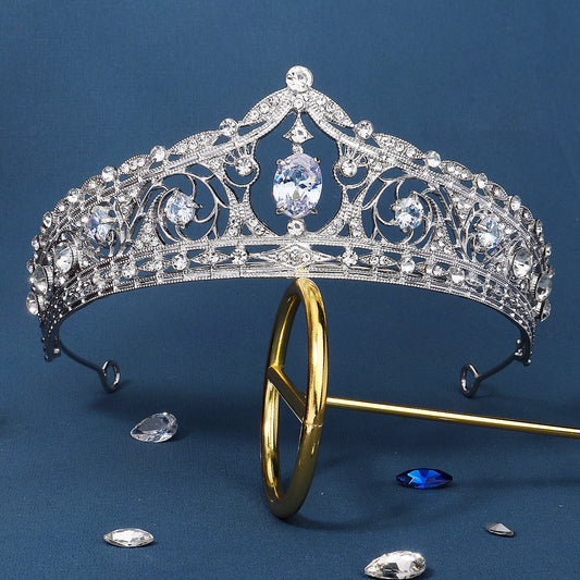 Wedding Bride Silver Crystal Tiara Crown Headband