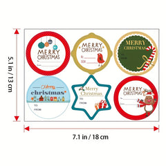 72pcs Christmas Stickers DIY Santa Snowman Puzzle Hand Ledger Cartoo