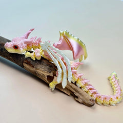 3D Printed Rainbow Dragon Statue Home Decor