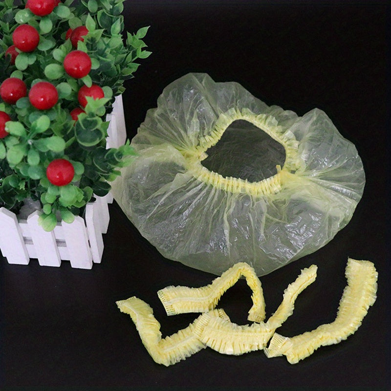 50pcs Disposable Shower Cap Waterproof Elastic Shower Cap