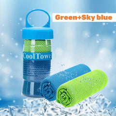 2pcs Superfiber Cooling Towels for Yoga Running Fitness Golf Camping