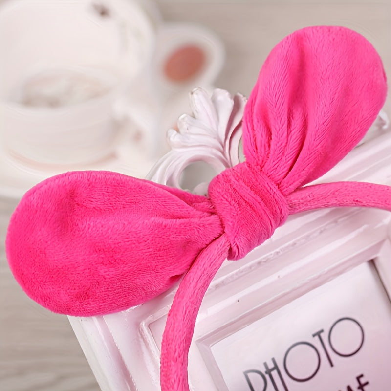 Vintage Bow Plush Earmuffs Soft Warm Winter Ear Muffs for Women