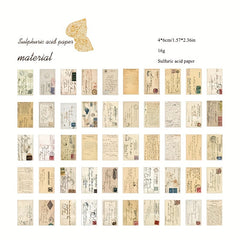 Retro Sulfate Paper Book Decoration DIY 50 Patterns 50 Sheets