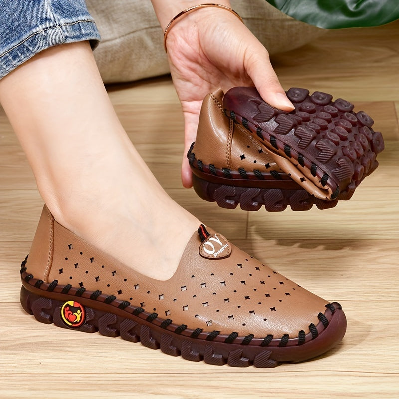 Women's Hollow Out Sneakers Low Top Slip On Shoes