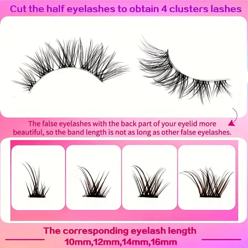 10 Pairs Short Natural Look False Eyelashes Soft Reusable