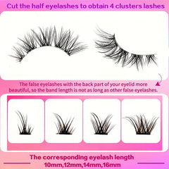 10 Pairs Short Natural Look False Eyelashes Soft Reusable