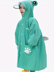 Kids Cartoon Frog Reusable Raincoat - Stay Dry and Stylish