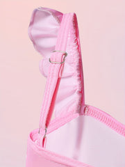 3pcs Fish Scale Print Mermaid Swimsuit Set for Girls
