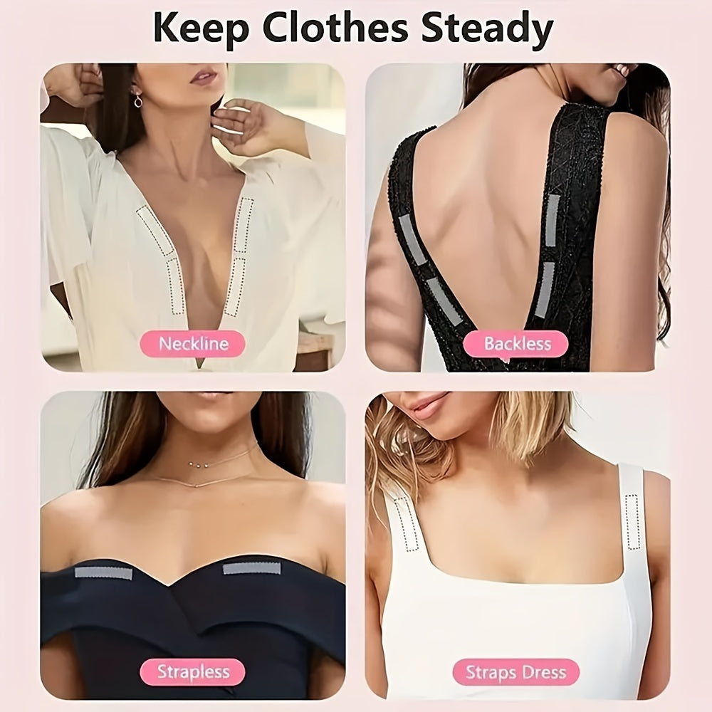 50pcs Double Sided Adhesive Clothes Sticker Anti naked Invisible Cloth Patches