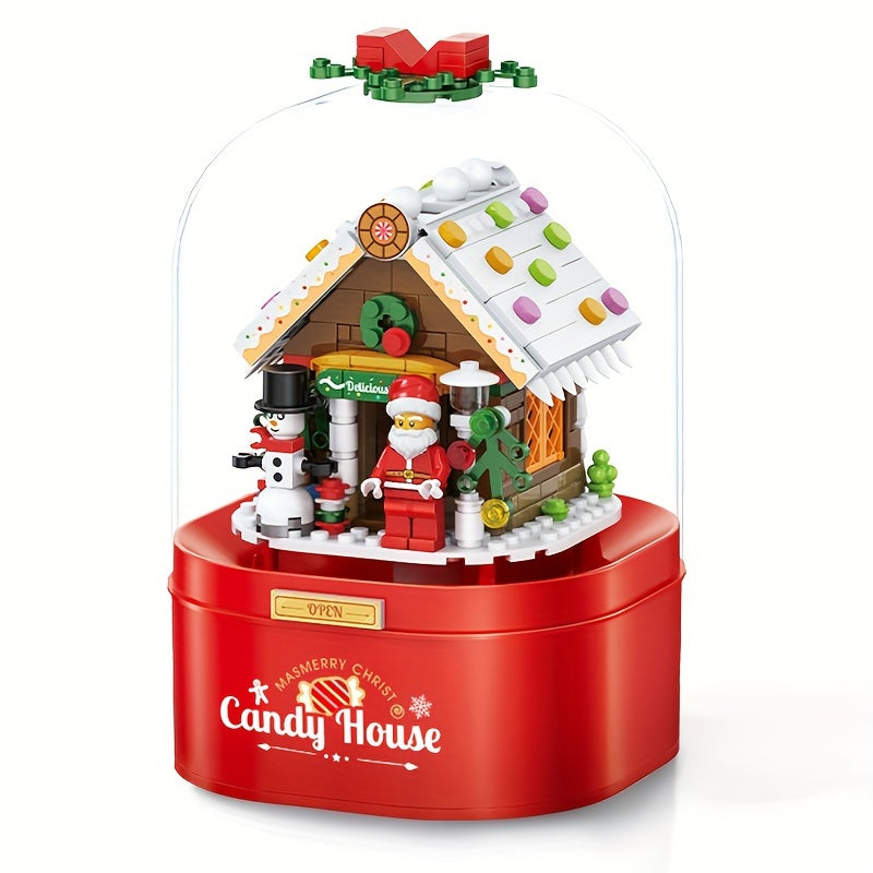 Santa Music Box Building Blocks No Batteries Xmas Birthday