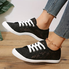 Women's Flower Mesh Sneakers Lightweight Casual Walking Shoes