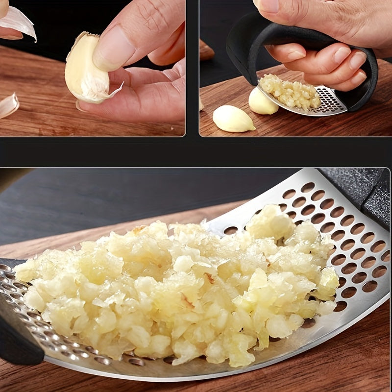 2pcs Garlic Press Stainless Steel Garlic Press Rocker Metal Garlic Mincer