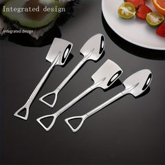 4pcs Stainless Steel Coffee Shovel Spoon for Dessert Mixing