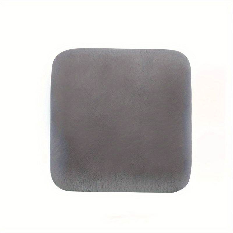 Grey Car Seat Cushion Winter Plush Short Hair Non-slip Cushion