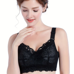Floral Lace Full Coverage Bras Comfy & Breathable Intimates Bra
