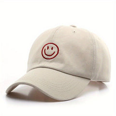 Smiling Face Embroidery Baseball Cap Unisex Dad Hat