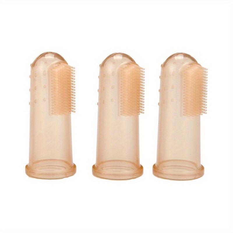 Baby Finger Toothbrush Soft Silicone Tongue Cleaner with Case
