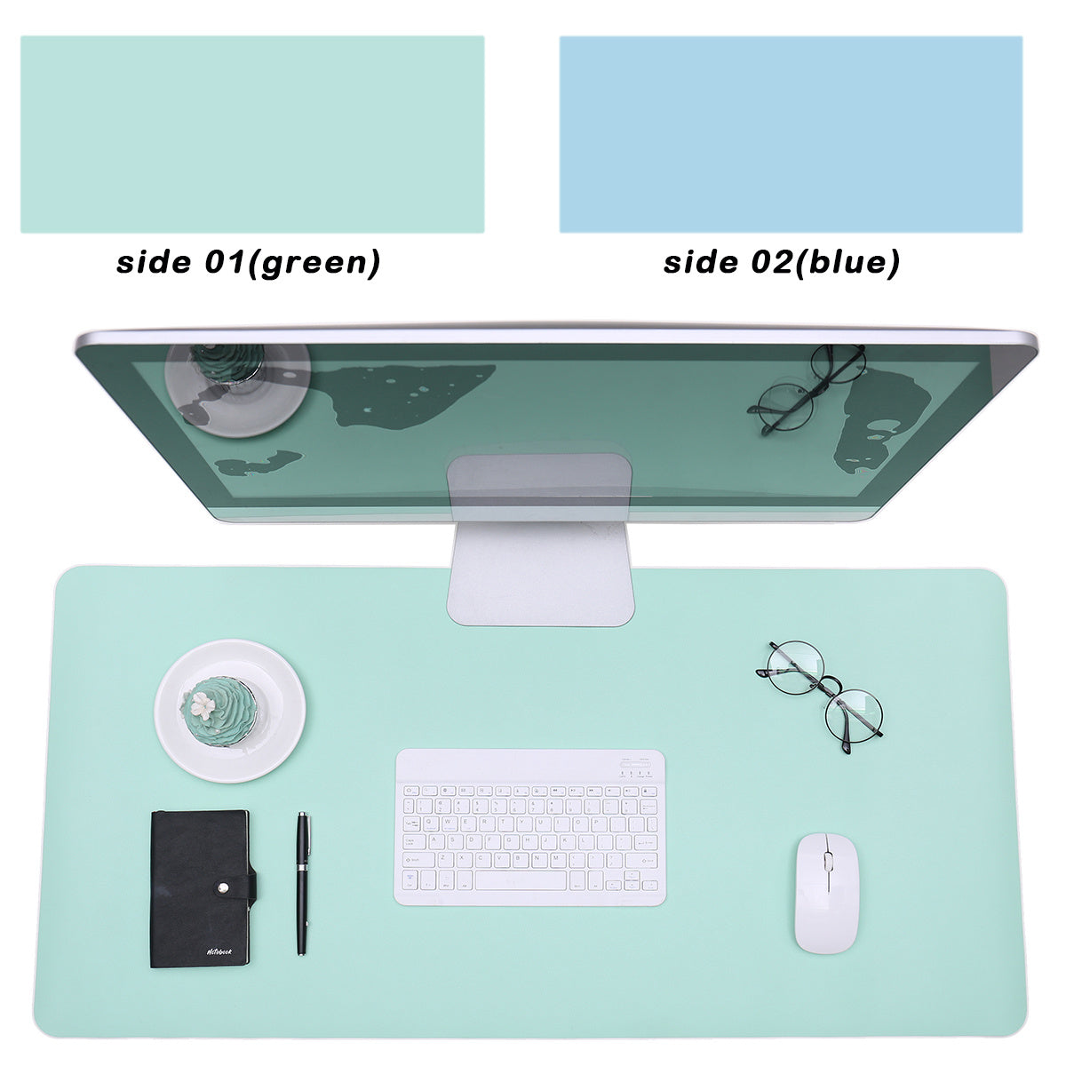 Double Side PU Mouse Pad Desk Mat 5 Colors
