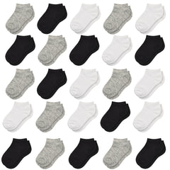 25 Pairs Boys Kids Breathable Short Socks Low Cut Ankle Socks Children's Socks