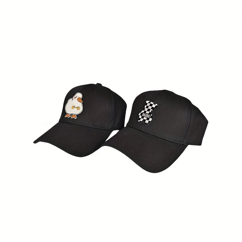 Duck Bear Patch Baseball Cap Lightweight Sun Shade Dad Hats