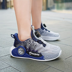 Men's Rotating Buckle Basketball Shoes Non Slip Sneakers