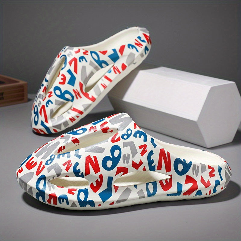 Men's/Women's Clogs Garden Shoes Lightweight Sandals Letter Print